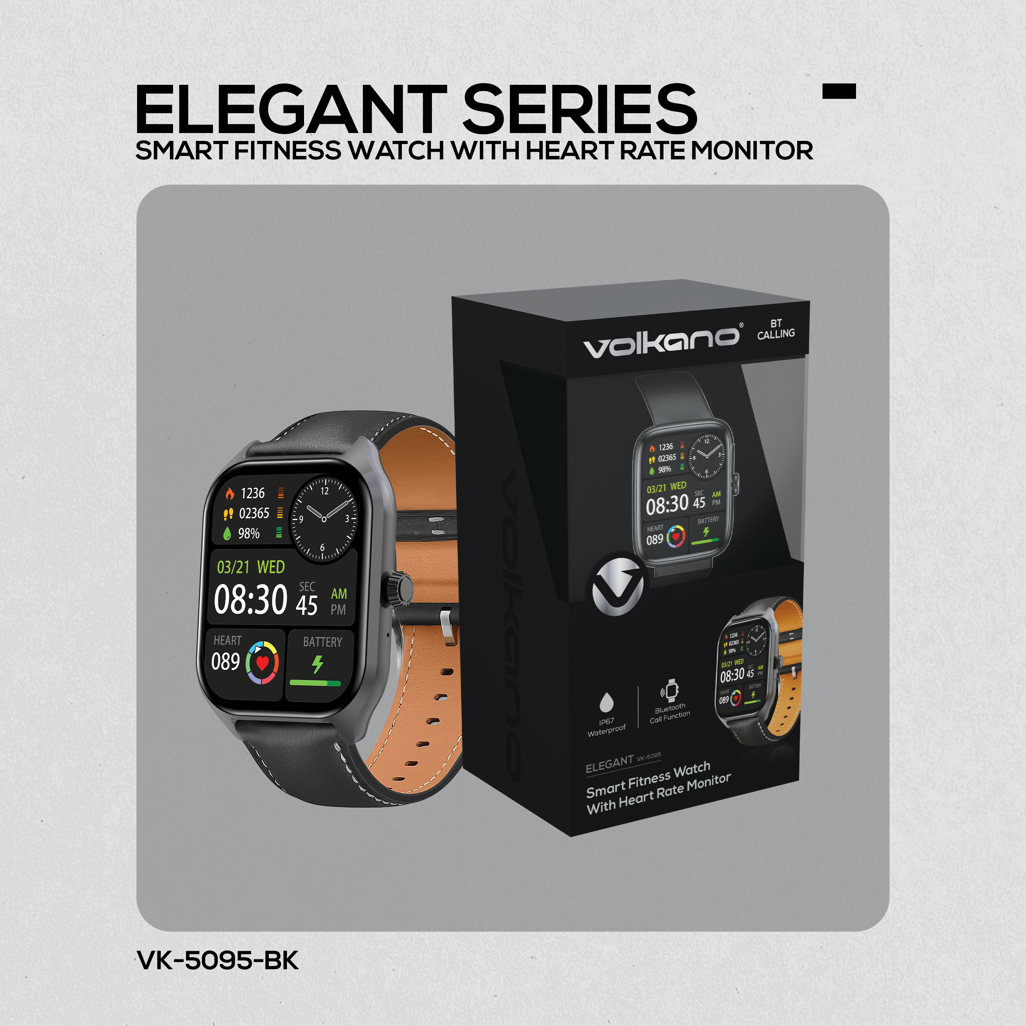 Volkano Elegant Series Multi-Functional Smart Watch – Black