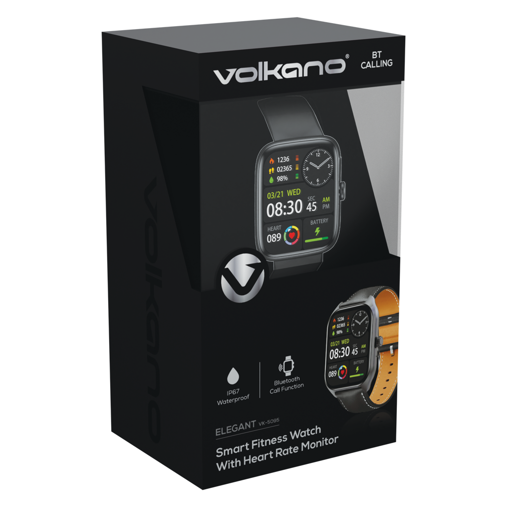 Volkano Elegant Series Multi-Functional Smart Watch – Black