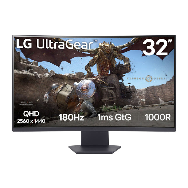 LG UltraGear 32GS60QC-B 32" QHD 180Hz 1ms 1000R Curved Gaming Monitor