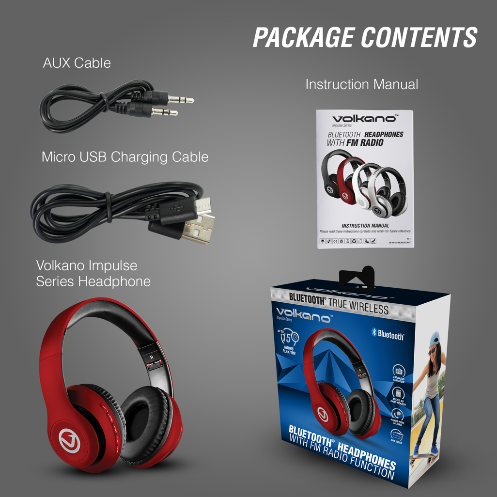 Volkano Impulse Series Bluetooth Headphones