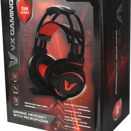 VX Gaming Team Series Wired Headset with Mic Black VX-106-BK