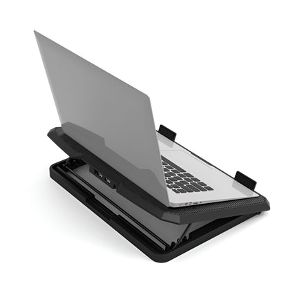 Port Connect Ergonomic Notebook Cooler Pro With Dual Fans