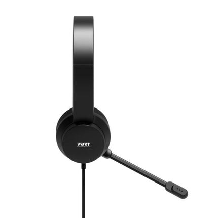 Port Connect Office USB Stereo Headset with Noise-Cancelling Mic