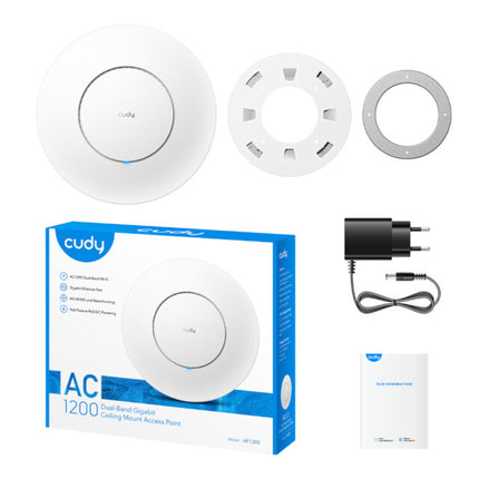 Cudy AP1300 AC1200 Gigabit Dual Band Wi-Fi 5 Ceiling Access Point
