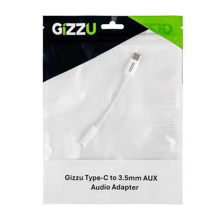 Gizzu USB Type-C to 3.5mm AUX Audio Adapter – White (GAPC35)
