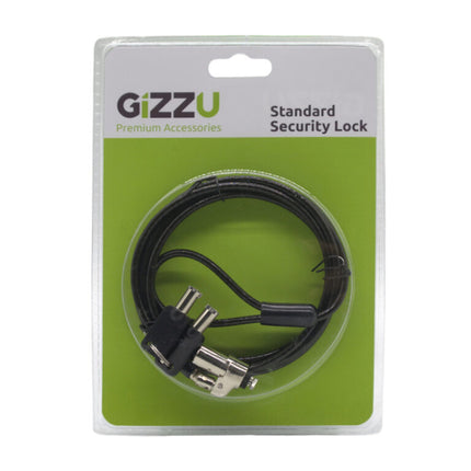 Gizzu Universal Master Keyed Laptop Lock 1.8m - Silver