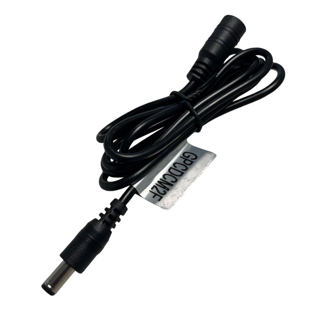 Gizzu DC 12V Male to Female 1.2M Power Cable - Black