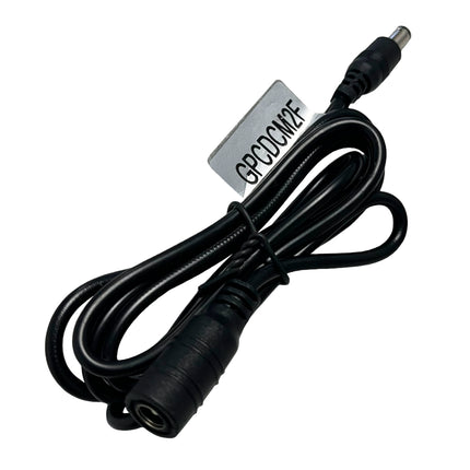 Gizzu DC 12V Male to Female 1.2M Power Cable - Black
