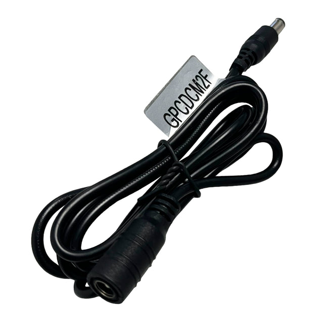 Gizzu DC 12V Male to Female 1.2M Power Cable - Black