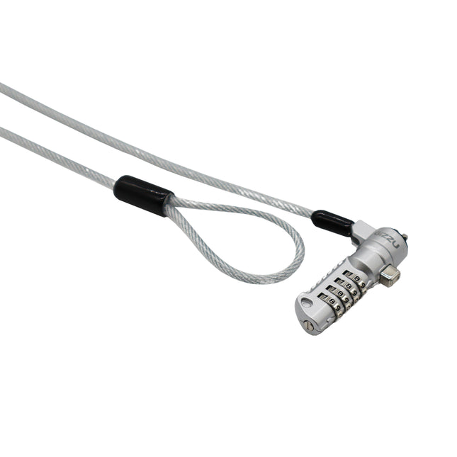 Gizzu Secure Wedge Code Cable Lock 1.8m - Silver