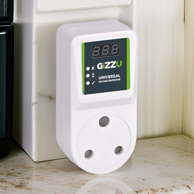 Gizzu Universal Voltage Protector Plug 16A - White
