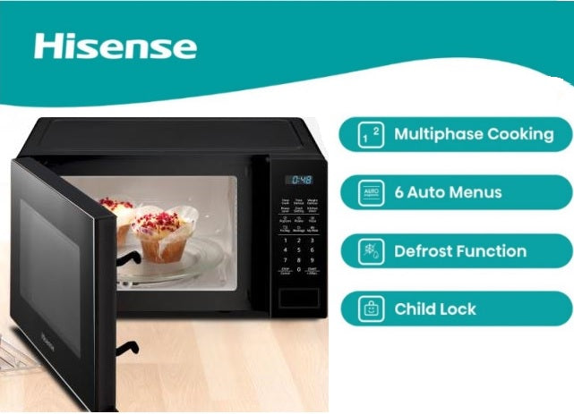 Hisense 20L Manual Microwave Oven 700W Black H20MOBS11