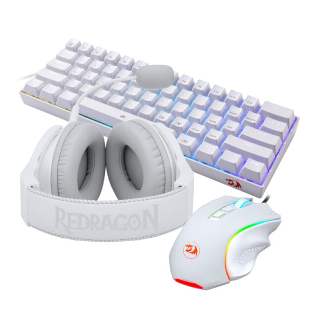Redragon 3-in-1 Wired Gaming Combo – White