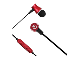 Volkano Chromium Bluetooth Earphones with SD Card Reader – Red