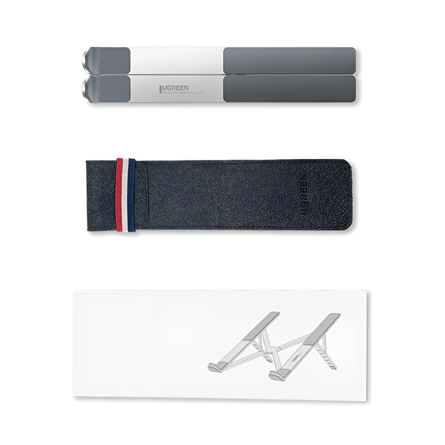 UGREEN Compact Foldable Laptop Riser – Silver